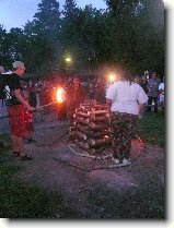 Foto:Tbor:Slavnostn zapalovn: zapalovalo: esko, Nmecko, Polsko a Litva