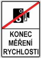 Dopravn znaka: IP 31b Konec men rychlosti