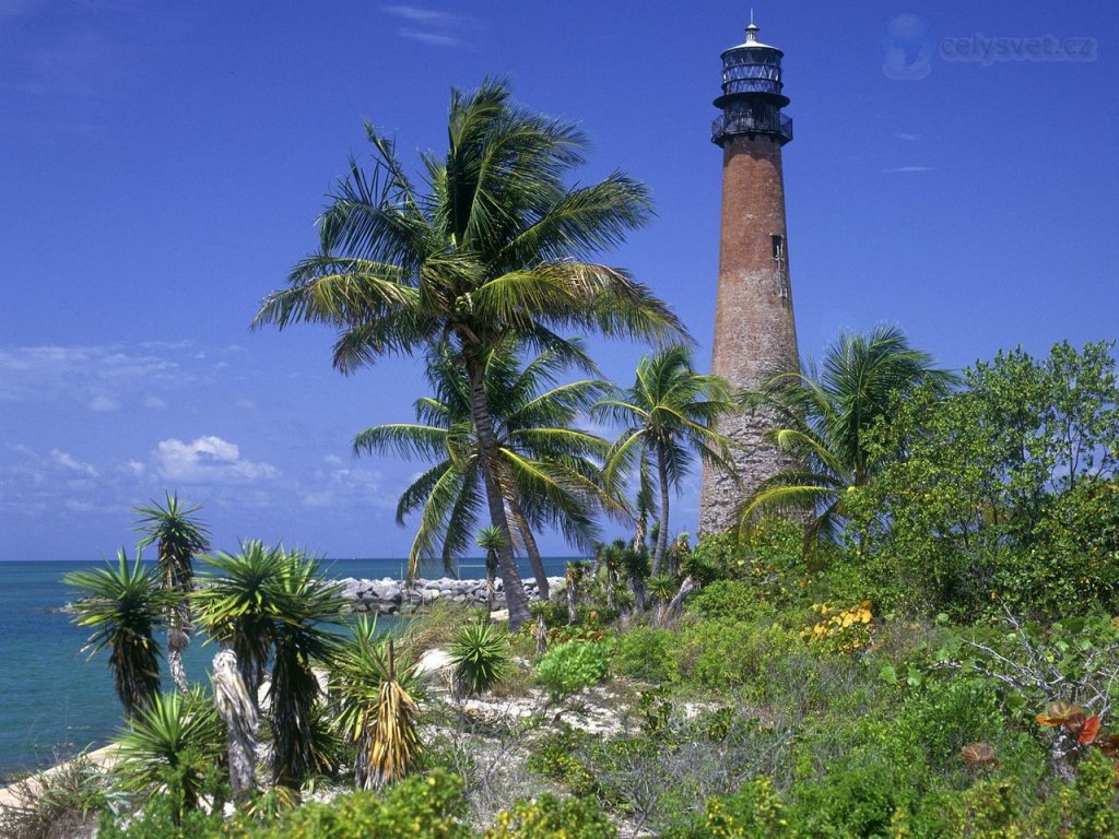 Foto: Cape Florida Lighthouse, Key Biscayne Coastline, Miami, Florida