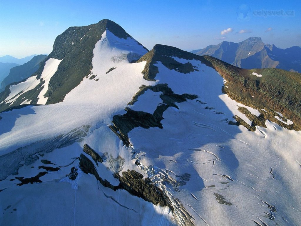 Foto: Aerial View Of Blackfoot Mountain, Glacier National Park, Montana