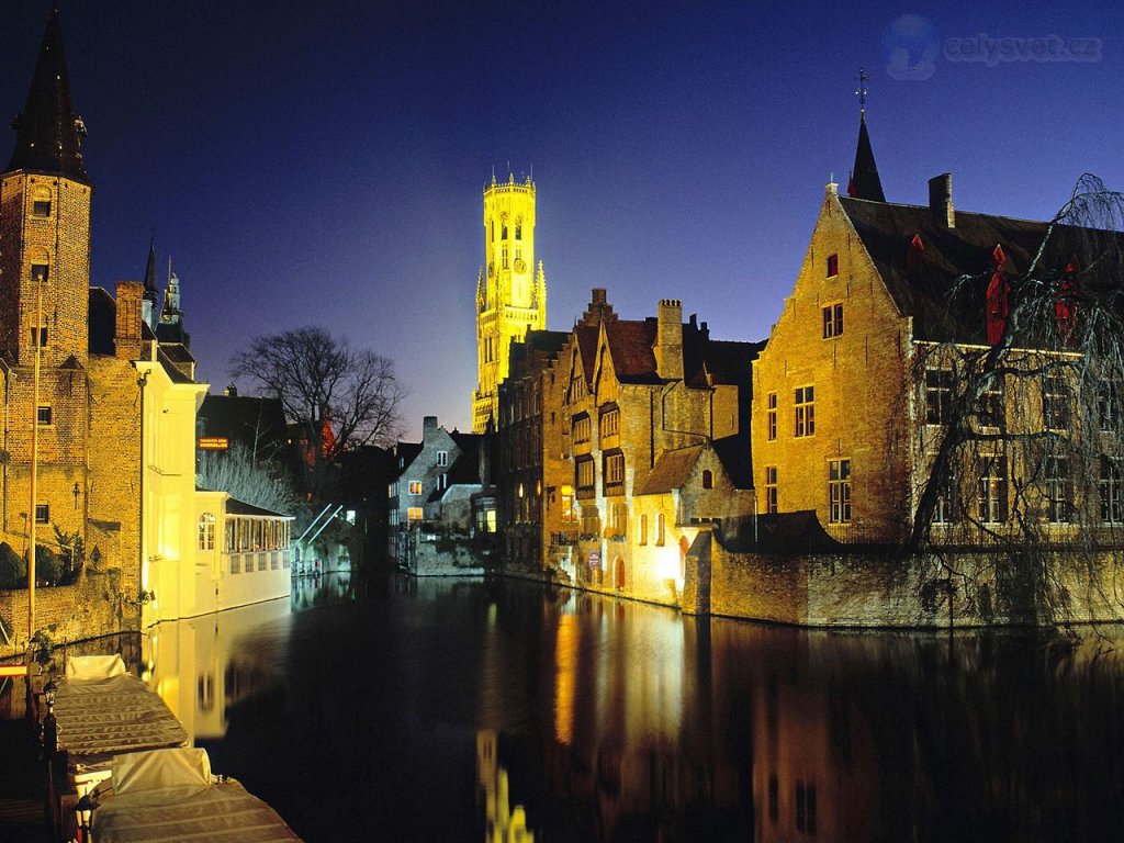 Foto: Millpond And Belfry, Bruges, Belgium