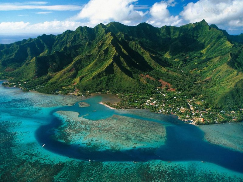 Foto: Aerial View Of Moorea Island, French Polynesia