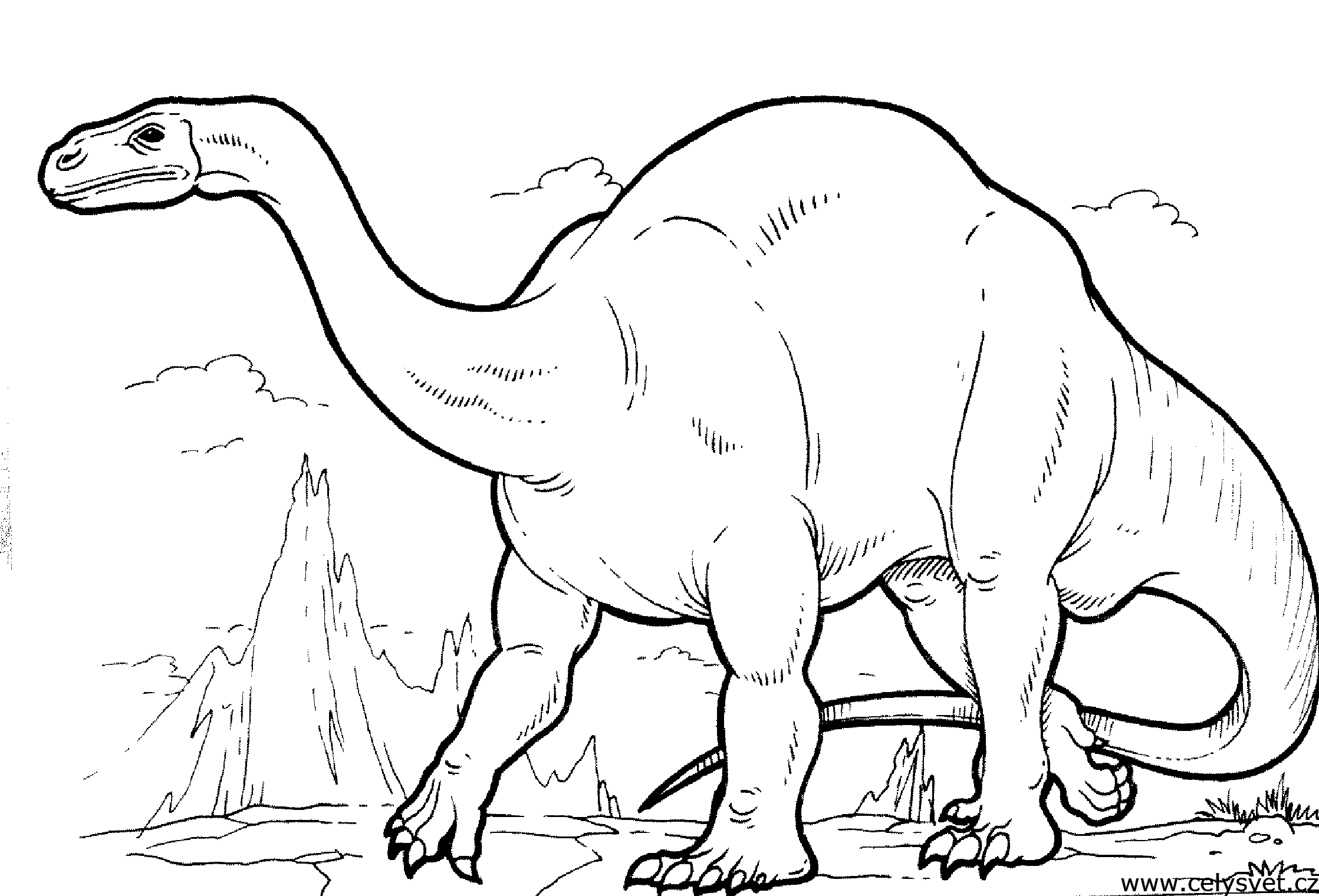 Omalovnka: Zvata: Dinosaui, dinosaurus