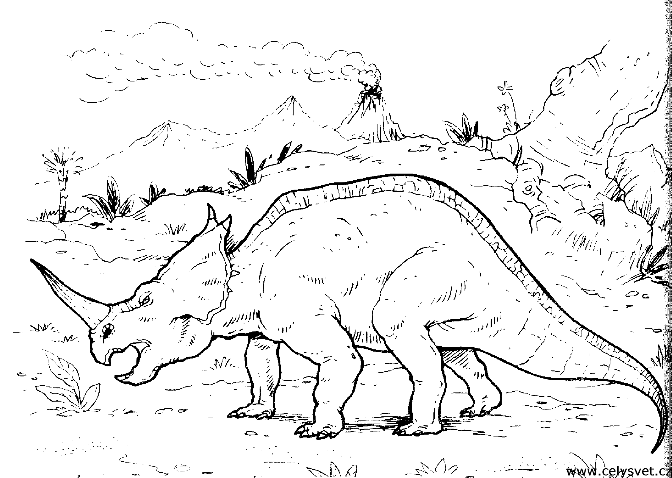 Omalovnka: Zvata: Dinosaui, dinosaurus