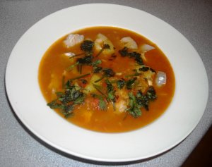 Recept online: Ryb polvka s kukuic a cuketou : Ryb polvka v mexickm stylu ochucen chilli a esnekem